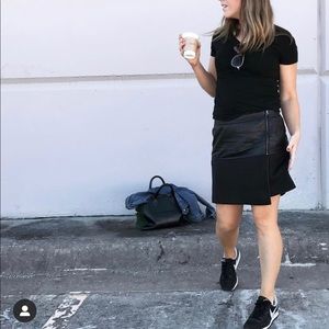 Halogen leather skirt